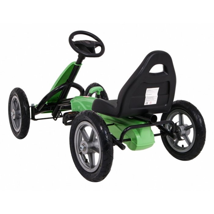 Gokart Kart cu pedale si roti gonflabile 3 ani+ Star verde