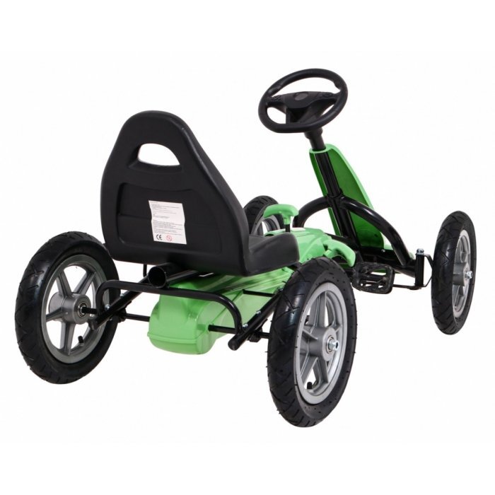 Gokart Kart cu pedale si roti gonflabile 3 ani+ Star verde
