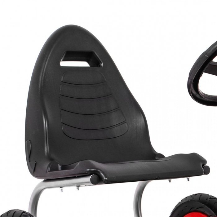 Gokart Kart cu pedale si roti gonflabile air rosu