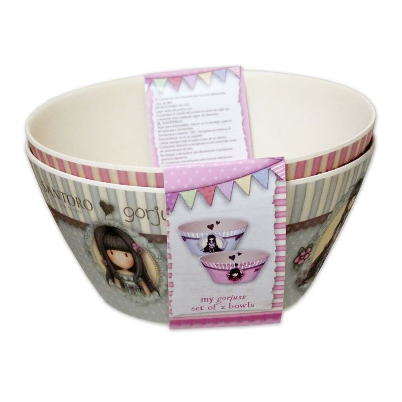 Gorjuss Set 2 castroane din bambus Rosebud-Ladybird