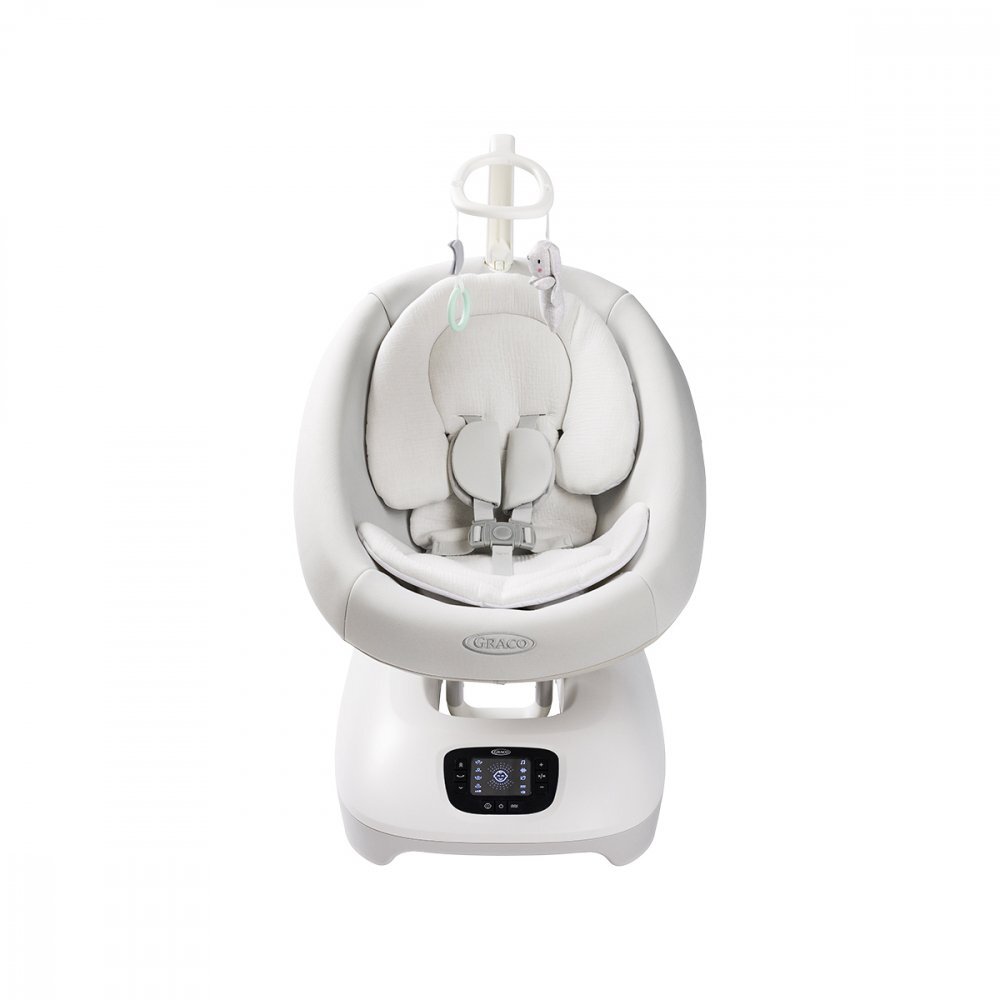 GRACO Leagan electric Eluma Sway alb Rori pentru bebelusi cu tehnologie inteligenta de detectare a plansului