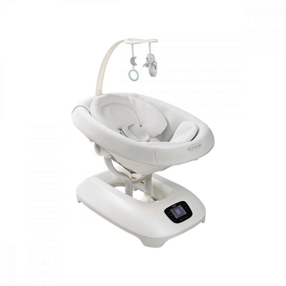 GRACO Leagan electric Eluma Sway alb Rori pentru bebelusi cu tehnologie inteligenta de detectare a plansului