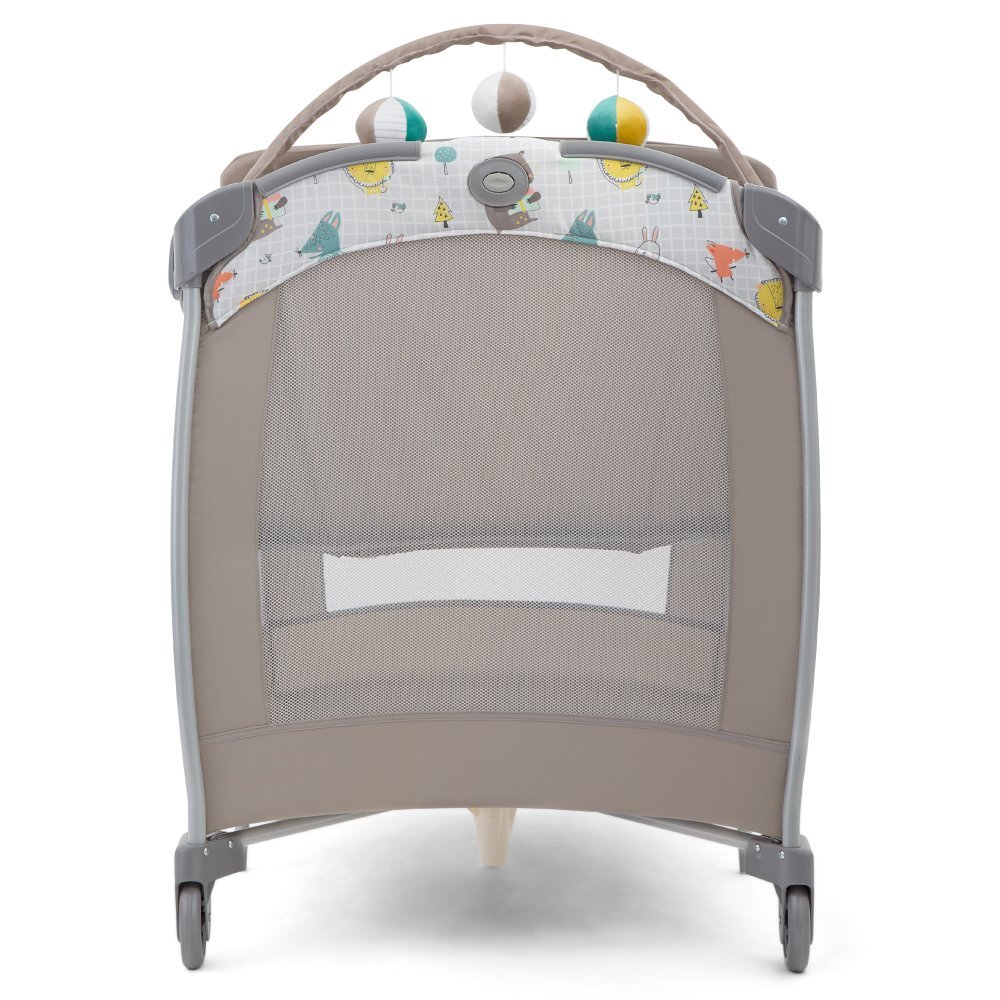 GRACO Patut pliabil Contour Electra Bear Tales cu masuta de infasat arcada cu jucarii roti saltea pliabila si geanta de transport