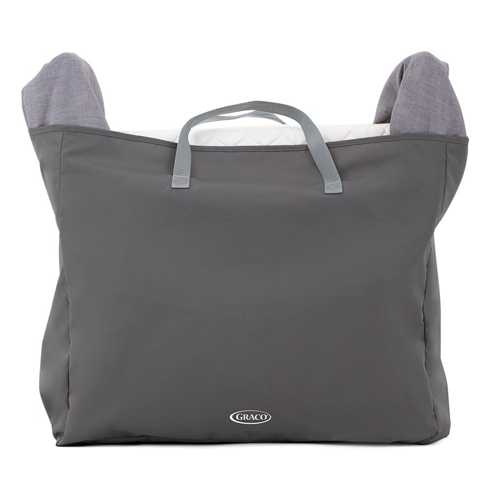 GRACO Patut Side by Side 2 in 1 Pearl pliabil cu saltea matlasata inclusa cos depozitare geanta de transport