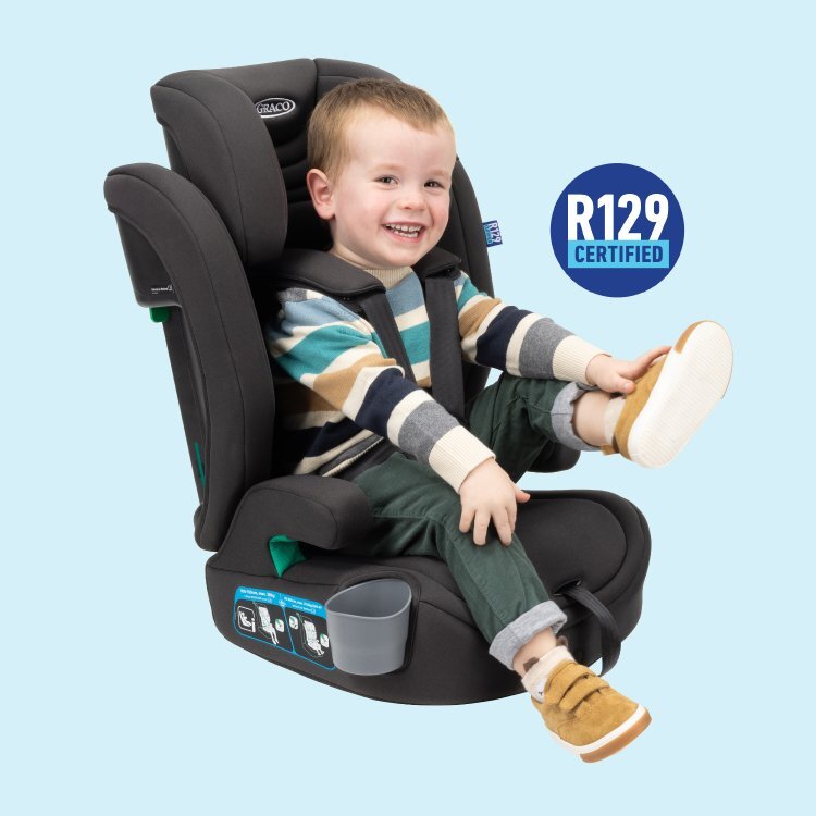 GRACO Scaun auto pentru copii Eldura Midnight 76-150 cm i-size tetiera reglabila