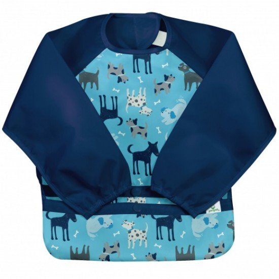 Green Sprouts Bavetica multifunctionala cu maneci lungi Aqua Dogs 12-24 luni