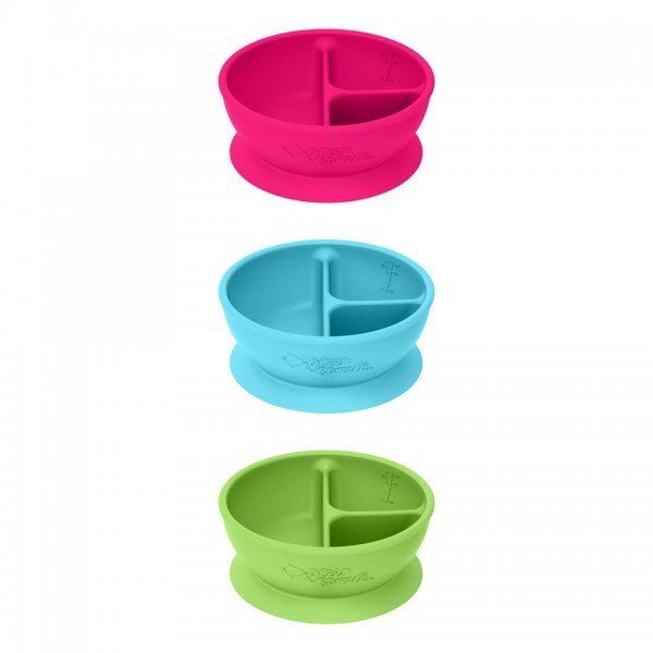 Green Sprouts Bol de invatare compartimentat Learning Bowl Divided Green