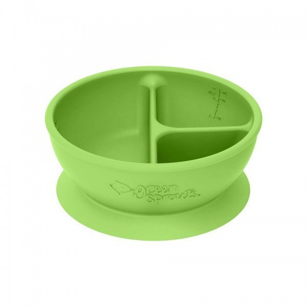 Green Sprouts Bol de invatare compartimentat Learning Bowl Divided Green