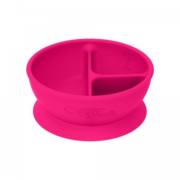 Green Sprouts Bol de invatare compartimentat Learning Bowl Divided Pink