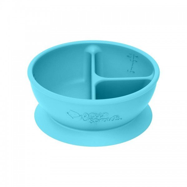 Green Sprouts Bol de nvatare compartimentat Learning Bowl Divided Aqua