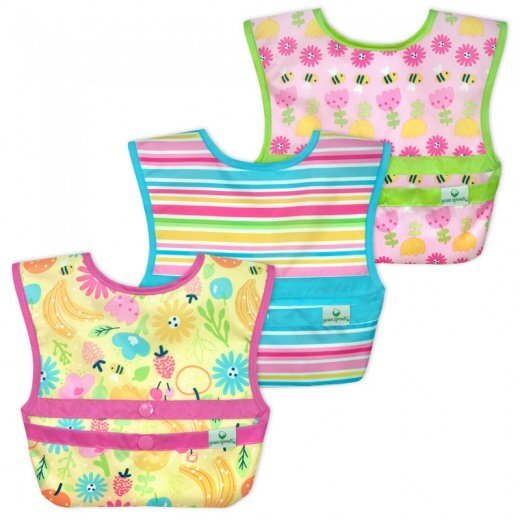 Green Sprouts Set 3 bavetele Easy Wear Snapn Go Bee