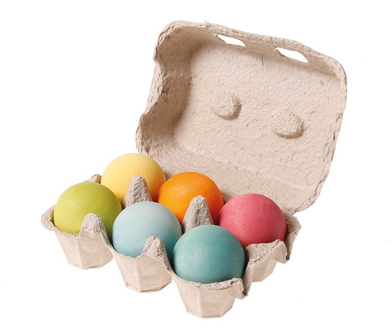 Grimm's Spiel und Holz Design Set de 6 bile mari pastel
