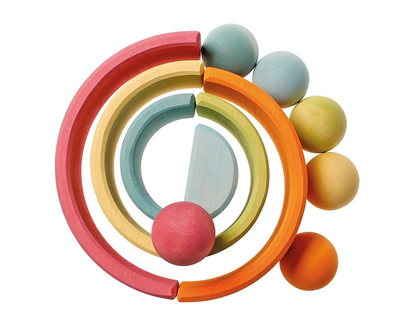 Grimm's Spiel und Holz Design Set de 6 bile mari pastel