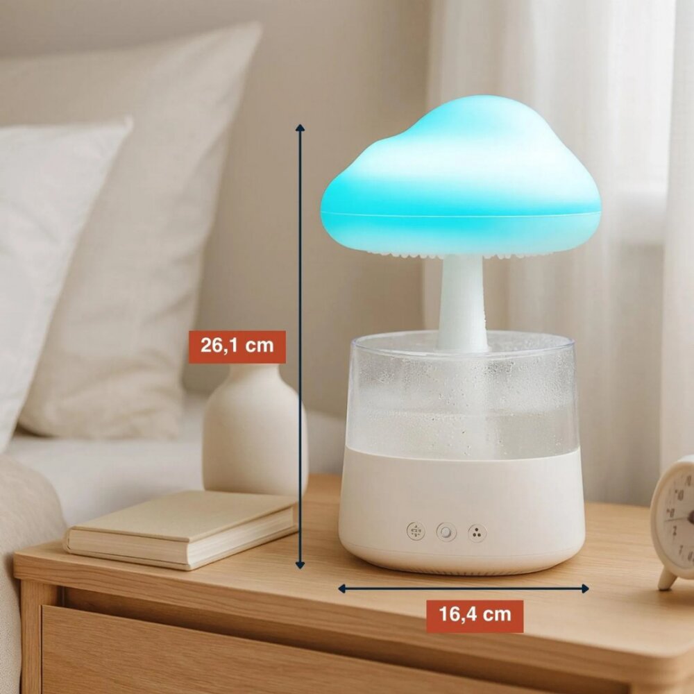 GRUNDIG Umidificator si difuzor de arome cu lumina led Rain Cloud