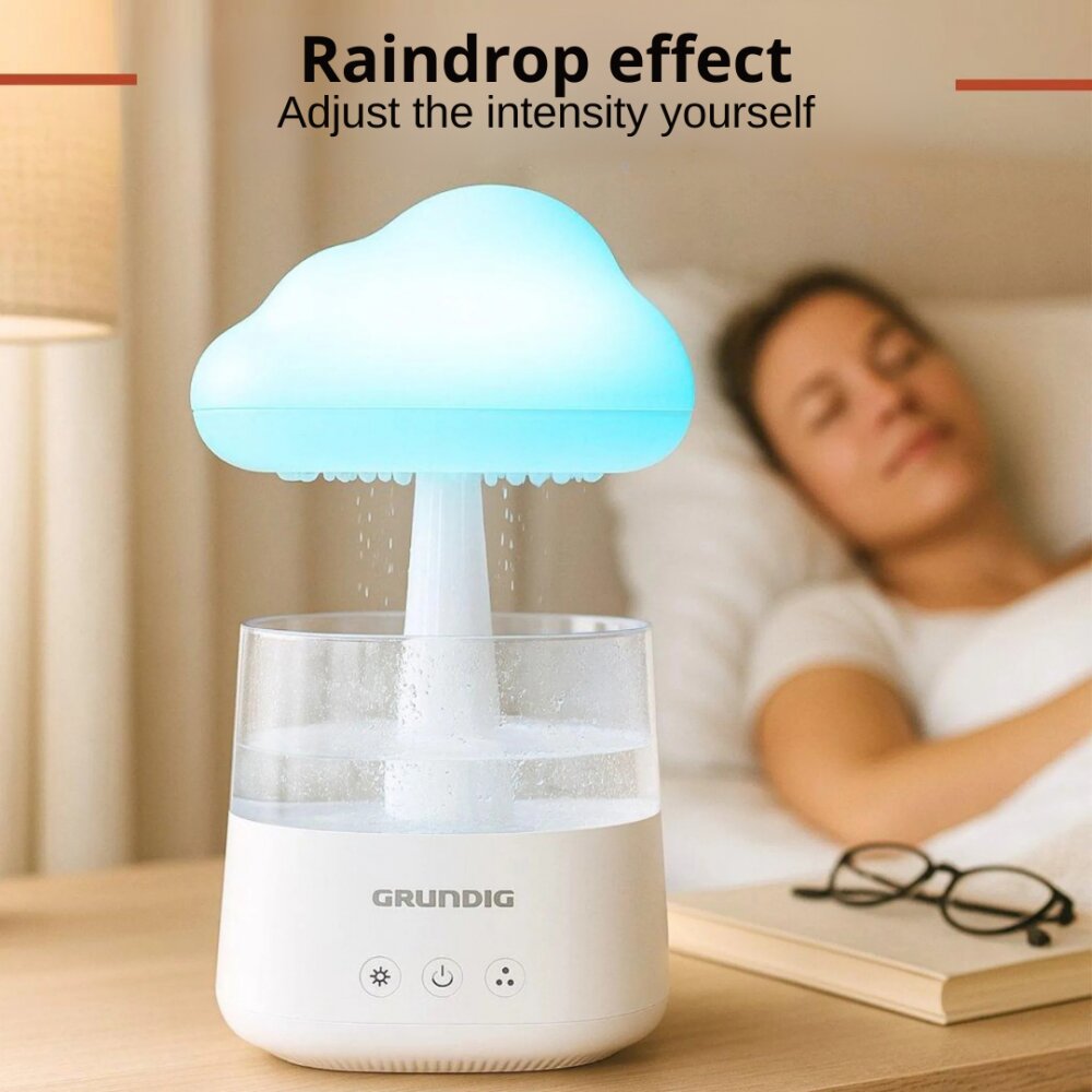 GRUNDIG Umidificator si difuzor de arome cu lumina led Rain Cloud