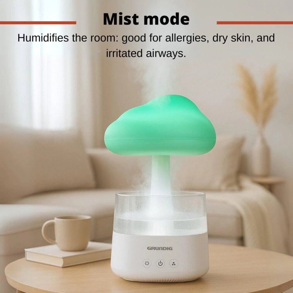 GRUNDIG Umidificator si difuzor de arome cu lumina led Rain Cloud