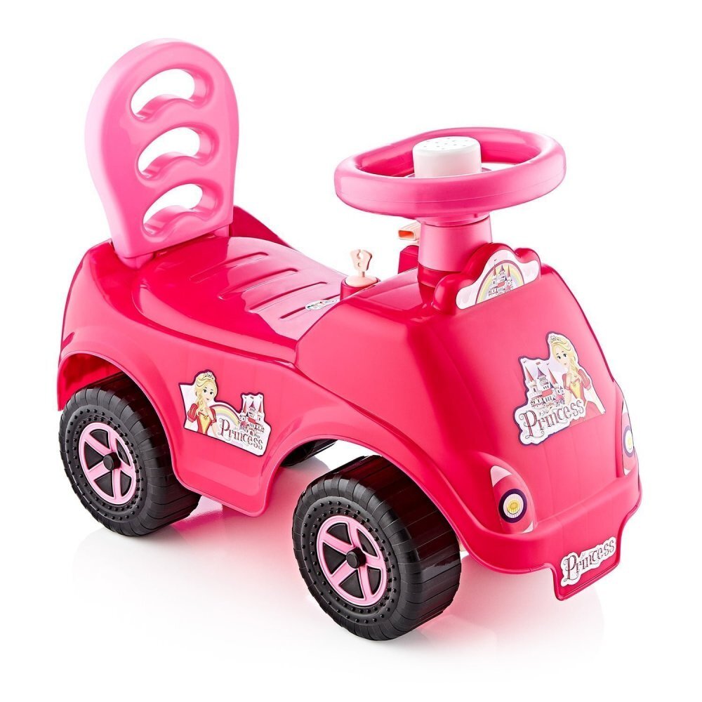 Guclu Toys Ride-On pentru copii fara pedale Selena Pink spatar cu functia de impingere volan cu claxon recomndata copiilor de la 12 luni
