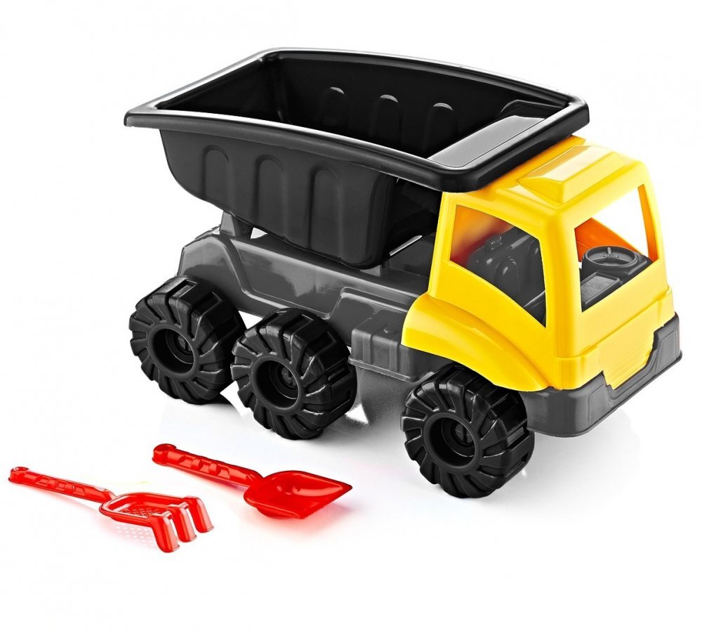 Guclu Toys Set Camion cu galetusa lopatica si grebla 24 x 44 x 30 cm Black
