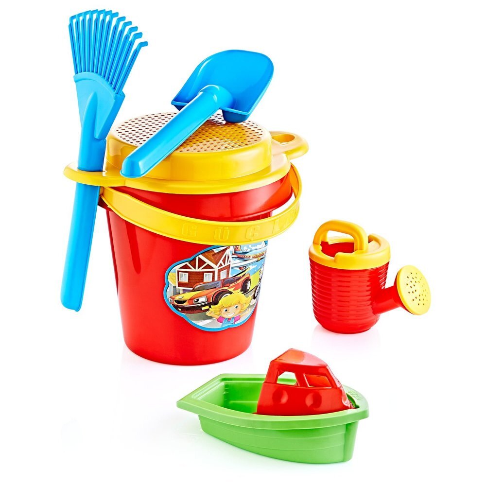 Guclu Toys Set joaca pentru nisip Lux Beach cu galetusa si accesorii Red