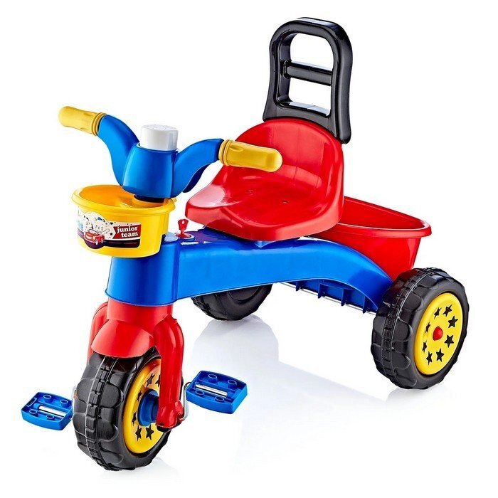Guclu Toys Tricicleta pentru copii Sweet Red cu claxon cos pentru accesorii pedale plastic de inalta calitate de la 3 ani
