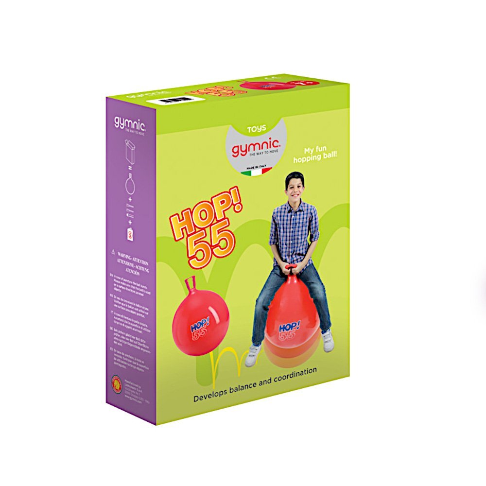 Gymnic Minge cu maner 55 cm rosie pentru copii