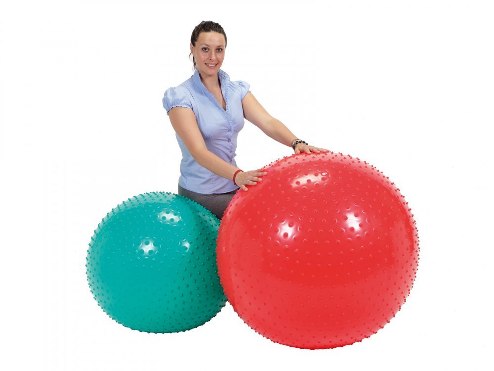 Gymnic Minge fizioterapeutica Therasensory Rosu cu noduli de masaj diametru 100 cm
