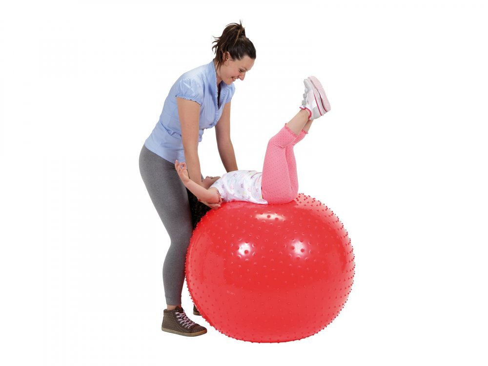 Gymnic Minge fizioterapeutica Therasensory Rosu cu noduli de masaj diametru 100 cm