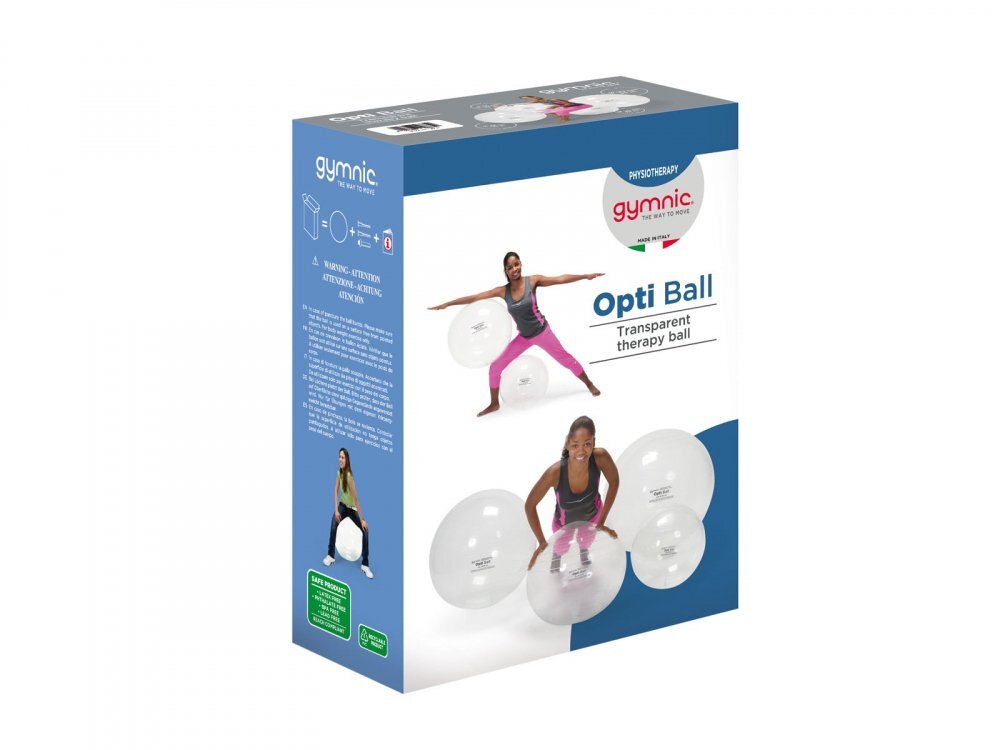 Gymnic Minge fizioterapie transparenta Opti Ball diametru 55 cm