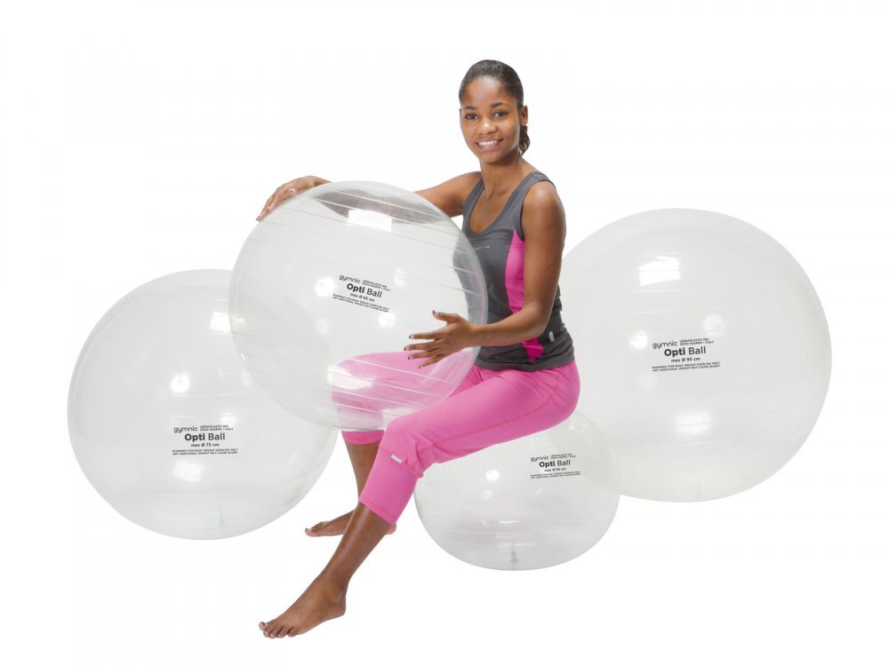 Gymnic Minge fizioterapie transparenta Opti Ball diametru 75 cm