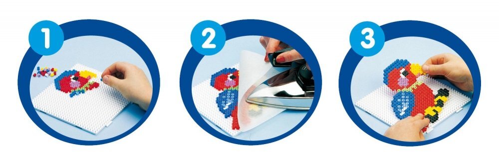 Hama Craciun set de 3 plansete pentru margele midi in blister cu agatator