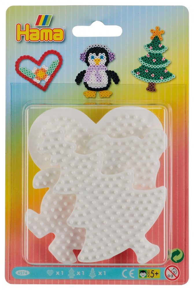 Hama Craciun set de 3 plansete pentru margele midi in blister cu agatator