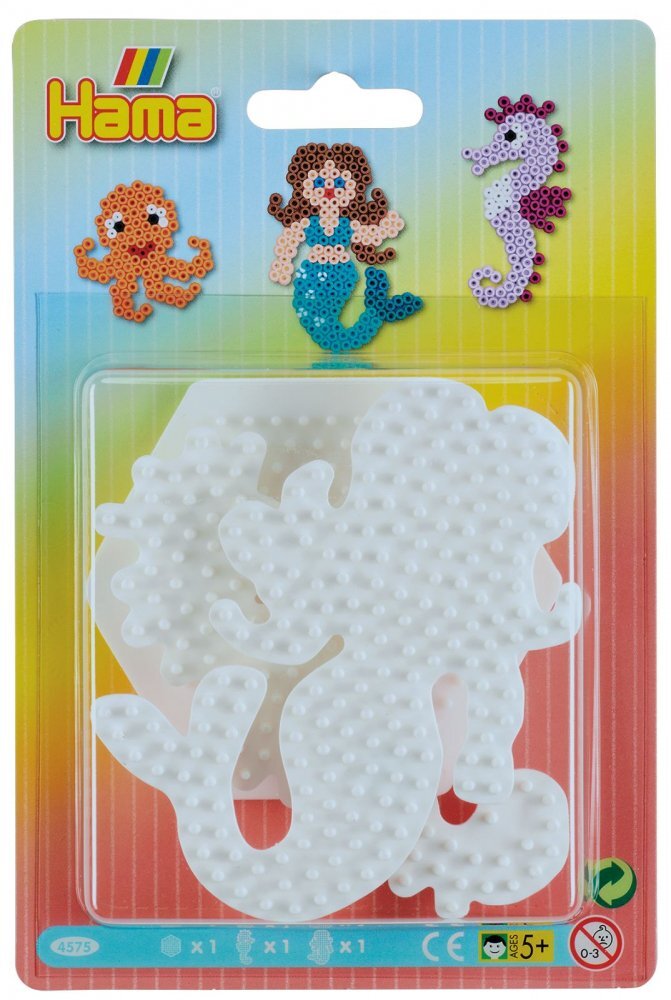 Hama Lumea sirenei set de 3 plansete pentru margele midi in blister cu agatator