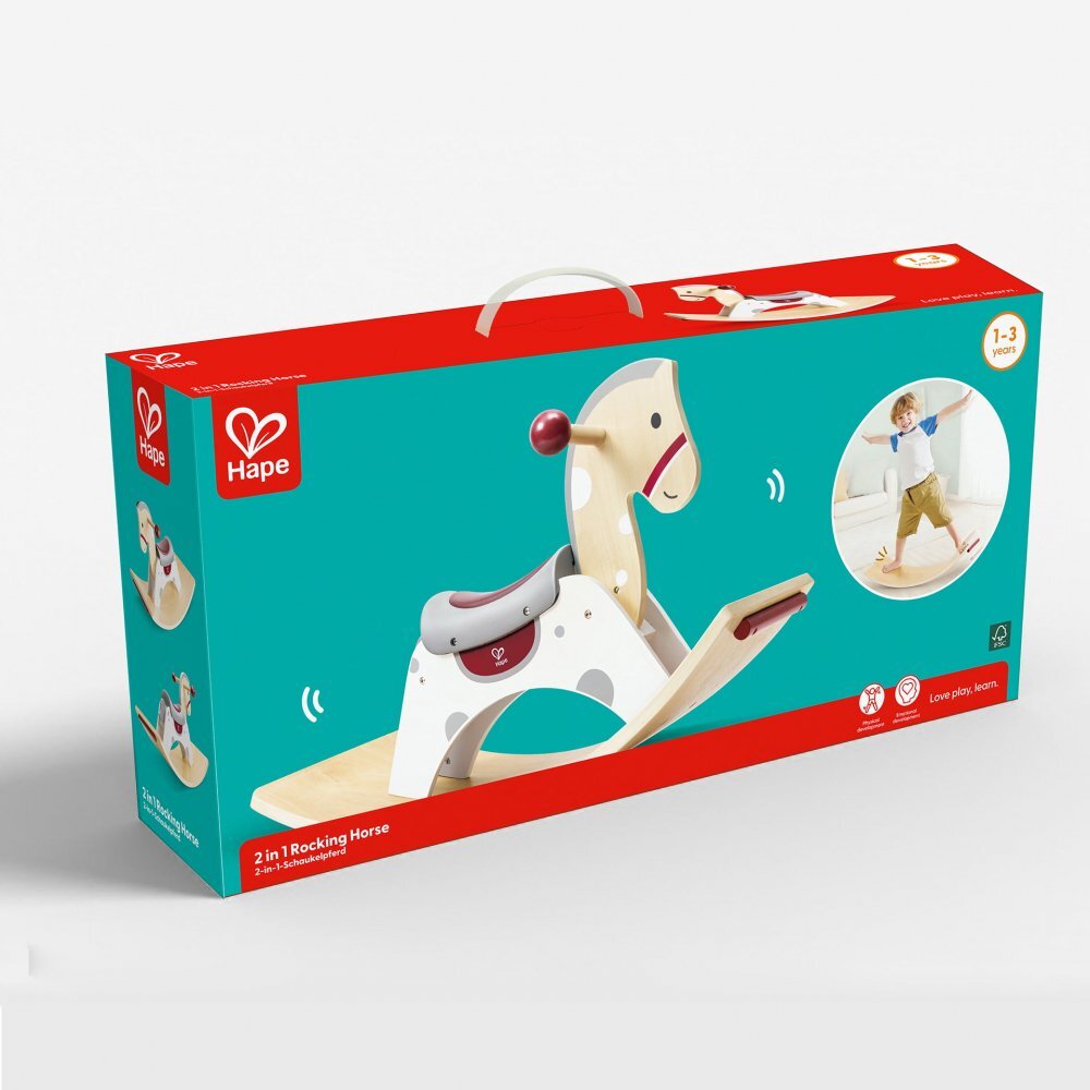 HAPE Jucarie 2 in 1 Cal balansoar si jucarie de echilibru