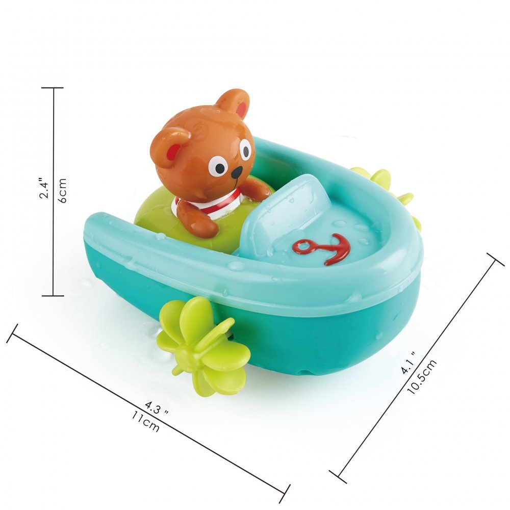 HAPE Jucarie de baie Barcuta cu motor si ursulet
