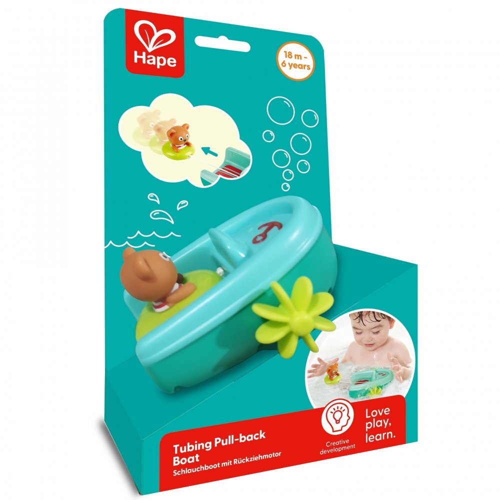 HAPE Jucarie de baie Barcuta cu motor si ursulet