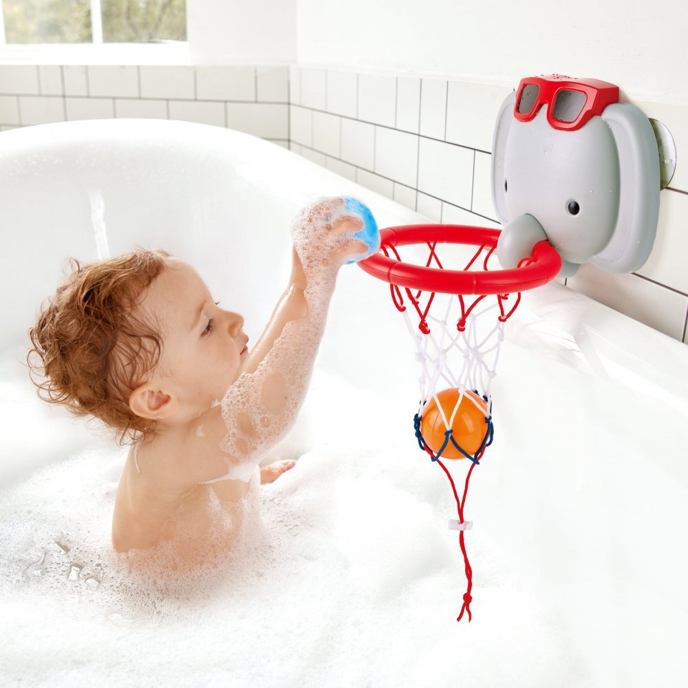HAPE Jucarie de baie Cos de baschet cu elefant