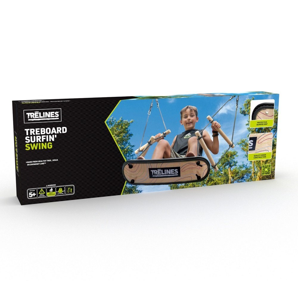 HAPE Leagan pentru copii Treboard cu franghie si placa in forma de skateboard