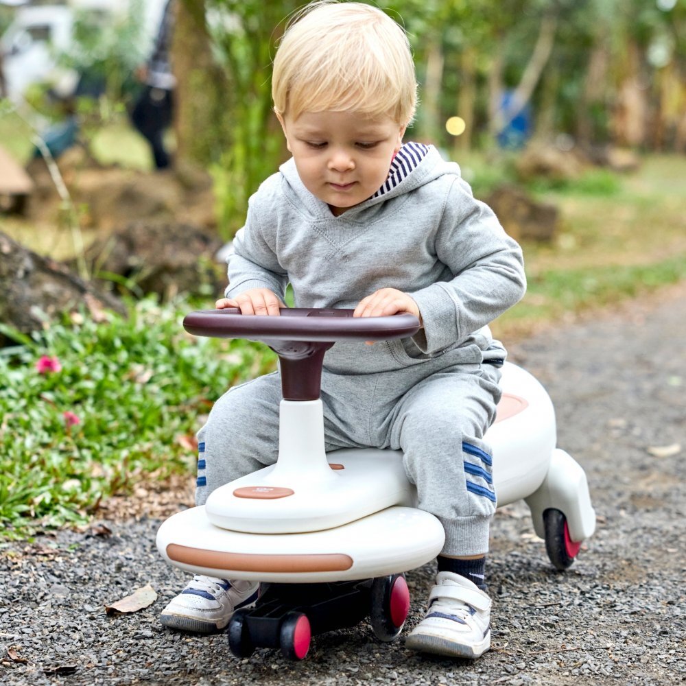 HAPE Masinuta pentru copii Wiggle and Giggle alba