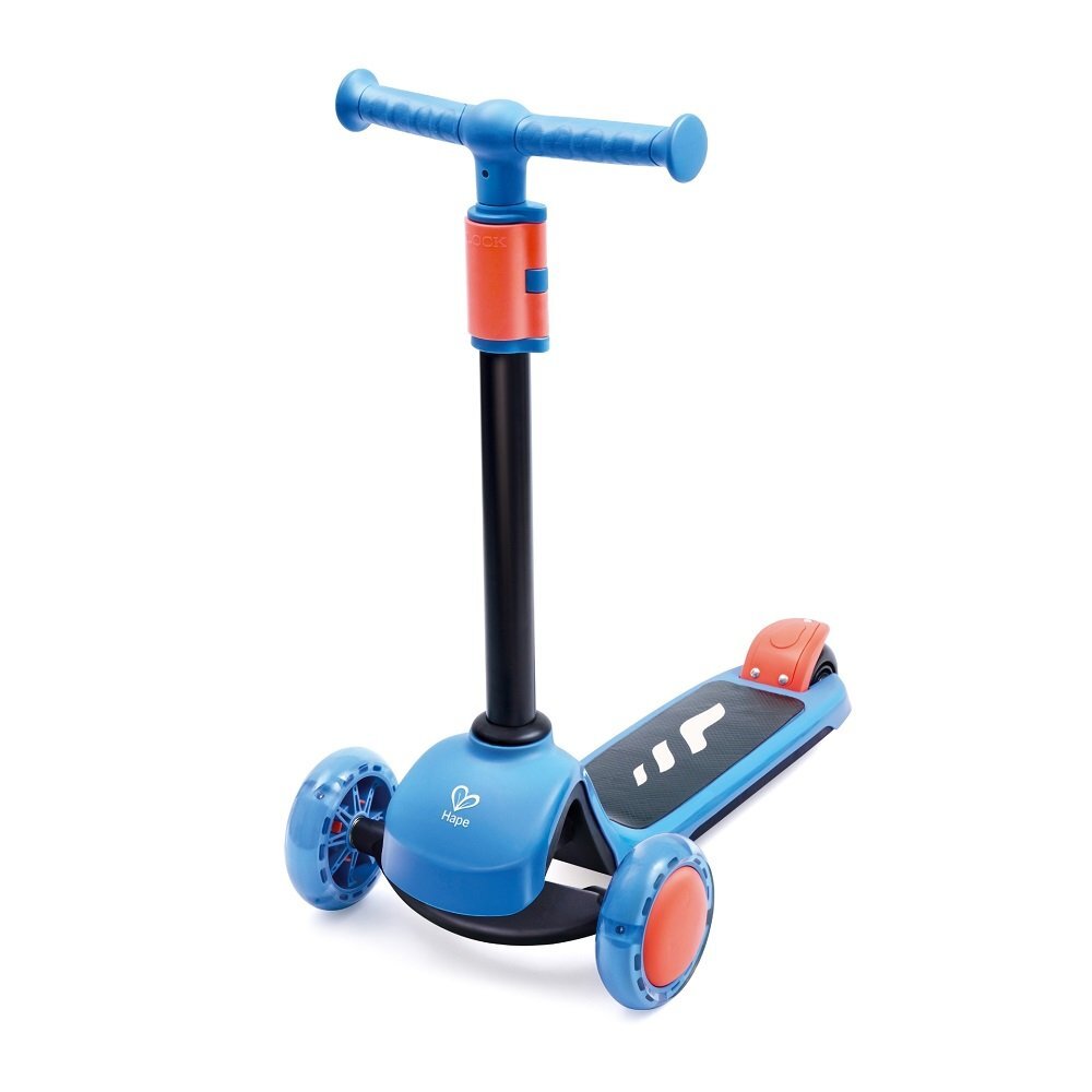 HAPE Trotineta pentru copii Glide Kick Scooter albastru cu ghidon reglabil si roti luminoase