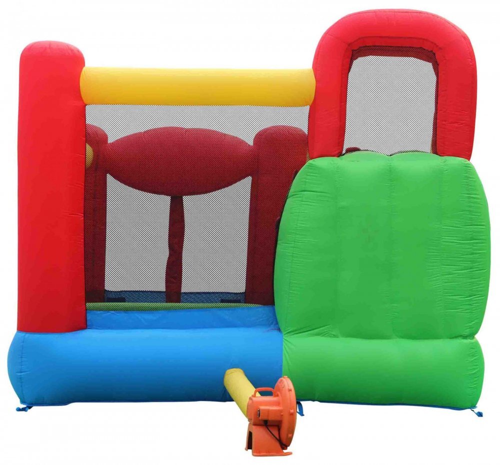 Happy Hop Saltea gonflabil Play Center 6 in 1 cu spaiu de crat loc de joac cu bile co de baschet si tunel