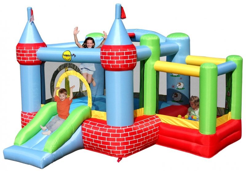 Happy Hop Saltea gonflabila Castel cu loc de joaca cu bile