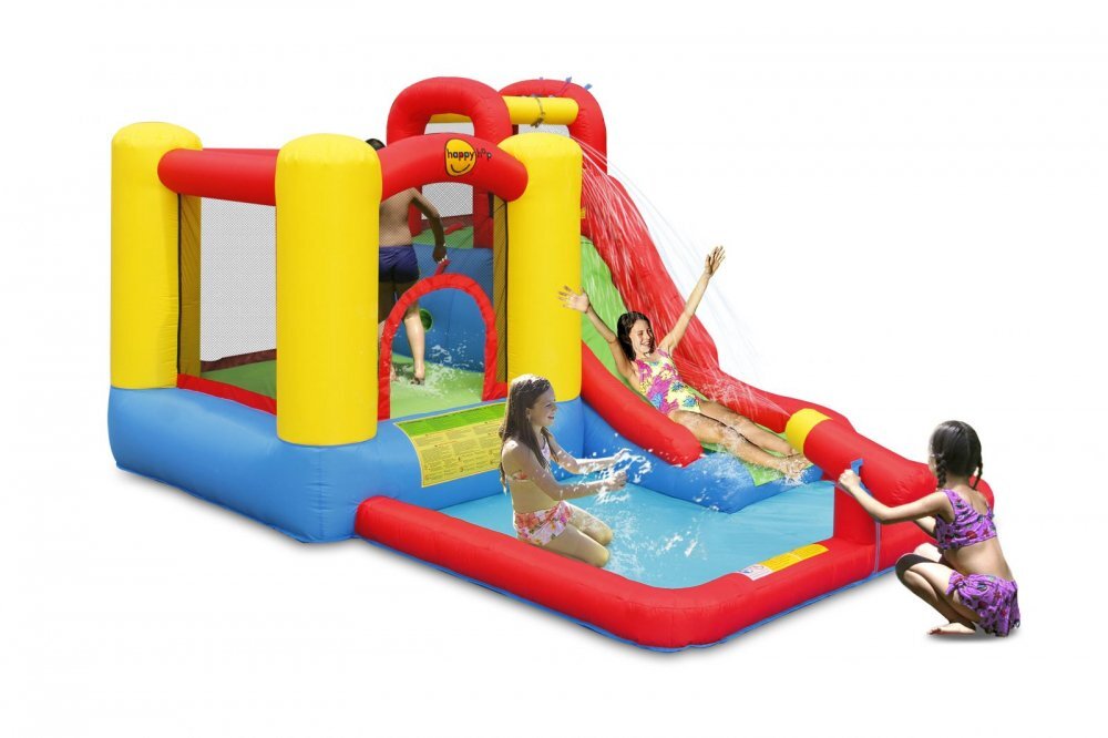 Happy Hop Saltea gonflabila JumpSplash cu piscina tun cu apa tobogan si spatiu de catarat