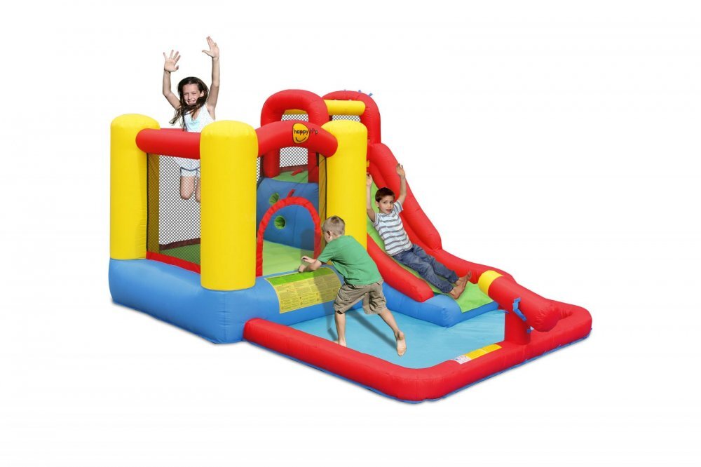 Happy Hop Saltea gonflabila JumpSplash cu piscina tun cu apa tobogan si spatiu de catarat