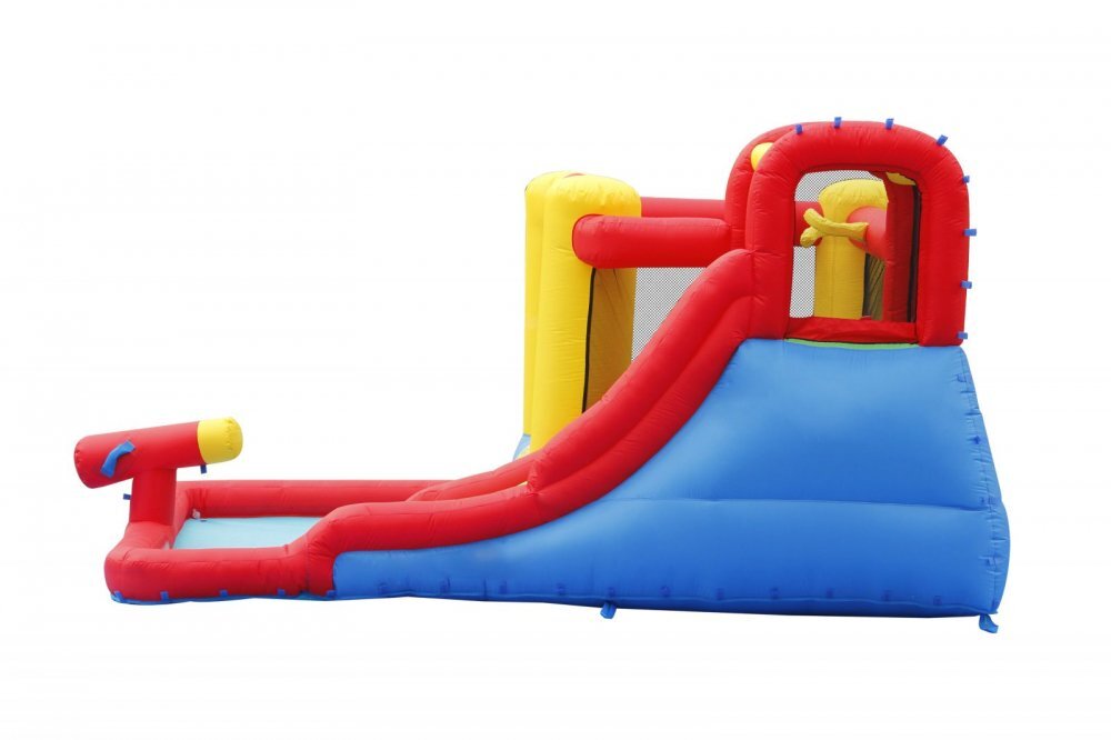 Happy Hop Saltea gonflabila JumpSplash cu piscina tun cu apa tobogan si spatiu de catarat