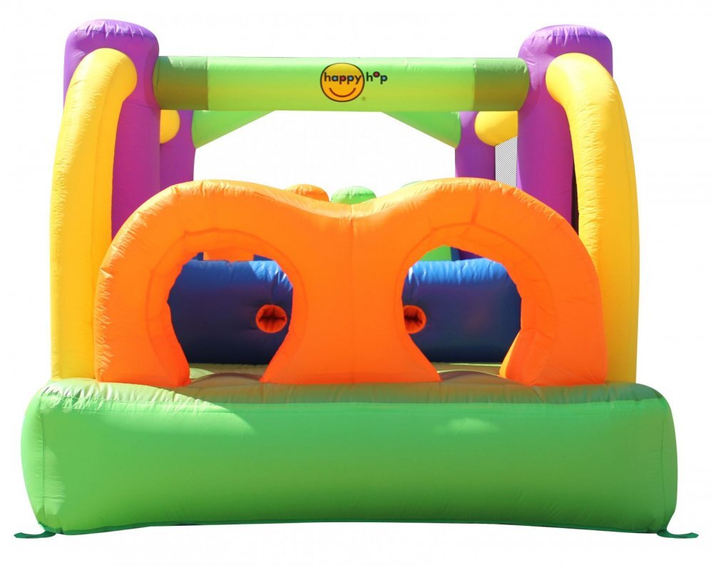 Happy Hop Saltea gonflabila Obstacle Course cu spatiu de catarat doua tobogane loc pentru sarit si doua tunele