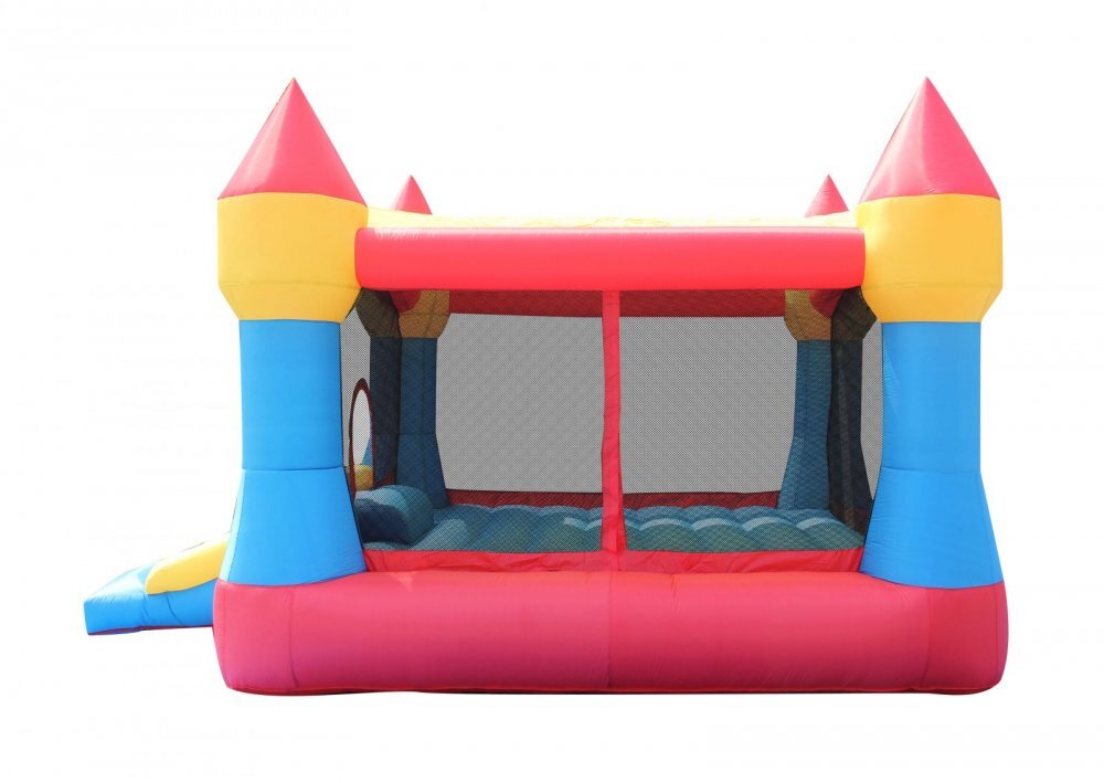 Happy Hop Saltea gonflabila Super Castel cu tobogan spatiu pentru sarituri i parasolar detasabil