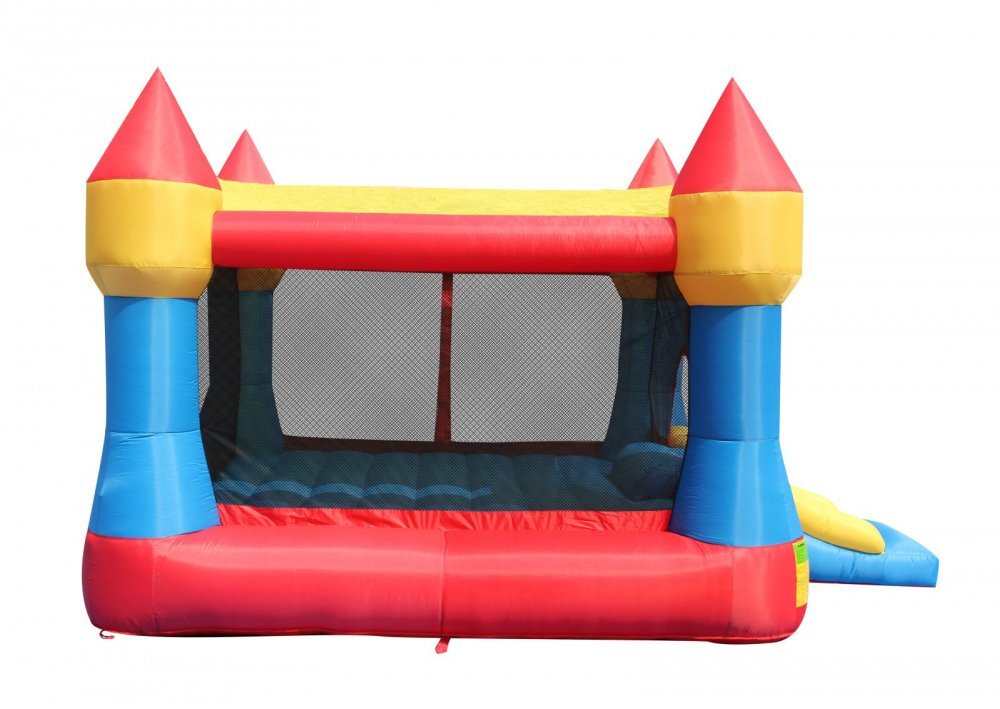 Happy Hop Saltea gonflabila Super Castel cu tobogan spatiu pentru sarituri i parasolar detasabil