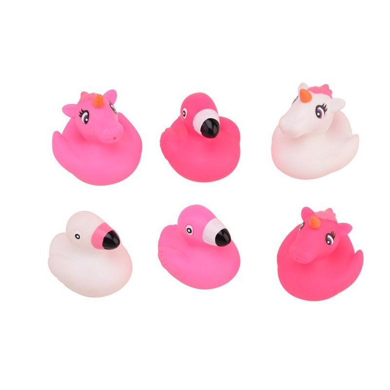 Happy World Jucarii de baie cu flamingo si unicorni din cauciuc roz