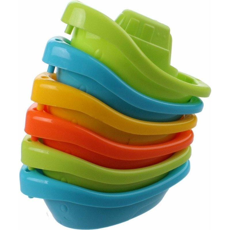 Happy World Set 6 barcute pentru baie Multicolor