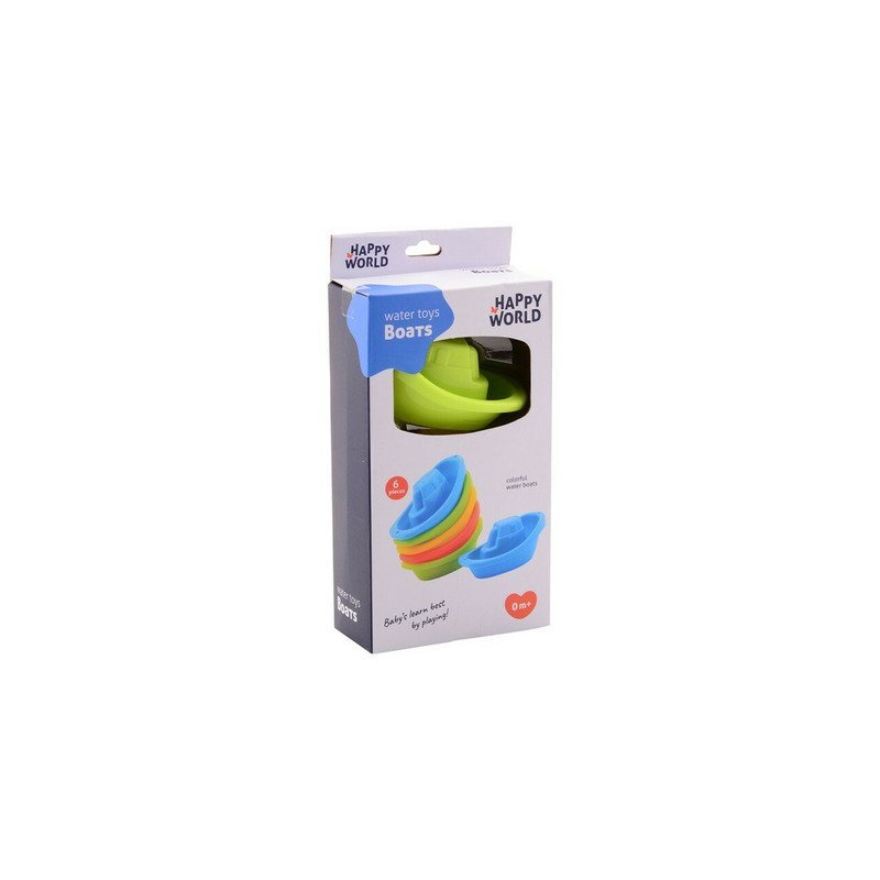 Happy World Set 6 barcute pentru baie Multicolor